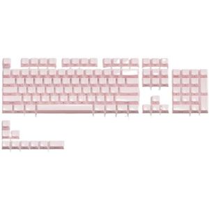 QPSJXN Translucent Pink Jello Clear Keycaps, OEM-profiel, zijdruk op de zijkant, voor MX mechanische toetsenborden (roze-side print)