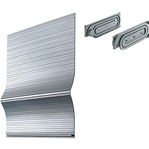 Hettich Kastrolluiken (zonder zijdelingse geleiderail, rolluiken voor meubels, 600x600x350mm, zilver) 9299356, standaard
