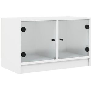 VidaXL-Tv-meubel-met-glazen-deuren-68x37x42-cm-wit