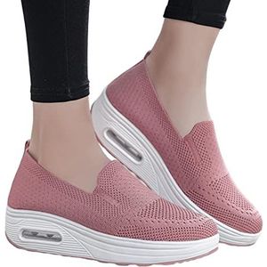 2023 Nieuwe orthopedische sneakers, schoenen voor dames met diabetes, mesh stretch sneaker met plateauzool, slip-on wandelschoenen met voetboogondersteuning, lichtgewicht ademende trainingschoenen met