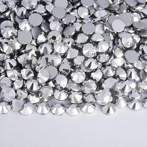 SS3-SS30 Jet Hematite Color-stickers Nail Art Flat back Non Hotfix Rhinestones Lijm op Rhinestone Nail Art Strass Gym Dress F0246-Mine silver-SS3-1440pcs