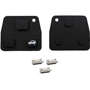Toyota Lexus toetsenveld 3 toetsen rubber vervanging sleutelbehuizing draadloze afstandsbediening toetsenveld + 3x microknop autosleutel knop nieuw