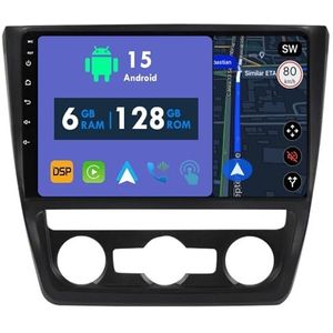 RoverOne Autoradio GPS voor Skoda Yeti 5L 2009-2014 Carplay Android Auto Stereo Hoofdeenheid Bluetooth WiFi Radio Speler Sat Navigatie