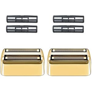 2 Pack vervangende folie en snijders compatibel met BaBylissPRO scheerapparaat, vervangende folie voor BaBylissPRO Barberology FXFS2 scheerapparaat, gouden