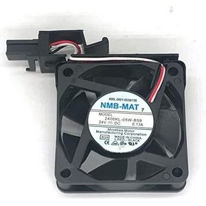 For Server Fan - 3-Wire Ball Bearing Design NMB-MAT 2406KL-05W-B59 DC 24V 0.13A 60x60x15mm LMNCBVYA(With bracket One set)