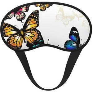 FZGGWYHL Mooie Vlinder Gedrukt Verduisterende Slaap Masker Aid Oogmasker Reizen Slaap Oogmasker