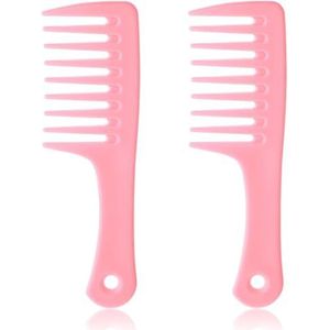 Shaorangrang Mini-kam met brede tanden, draagbare haarkam, kunststof krullende haarkam, grote tandenkam, kapperskam voor dames, reiskleding kam