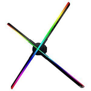 Holografische 3D Projectielamp Naked Eye Stereo Suspension Lucht Beeldvorming Led Fan Dazzling Screen 56cm Reclame Machine(AU)