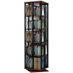 Draaibare Boekenplank 5-laags Kinderboekenkast CD-opbergrek, 360° Draaibaar Display-opbergrek Staande Boekenplank Slaapkamer Woonkamer Studeerkamer (Color : Color 3, Size : 41x41x165)