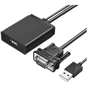 MeLphi USB3.0 naar HDMI/VGA-converter, externe grafische kaart voor laptop aangesloten op tv-projector (kleur: VGA naar HDMI-converter)