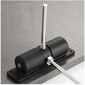 Automatische deurdranger, licht belastbaar zinklegering, verstelbaar veermechanisme voor binnendeuren, thuiskantoor (zwart/wit) 1 stuk (wit)