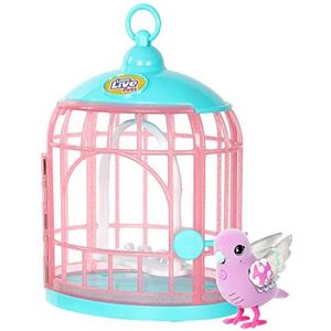 Little Live Pets 26404 Lil' Bird & Bird Cage Polly Pearl nieuwe Light Up Wings met 20 + geluiden en reageert op aanrakingMeerkleurig