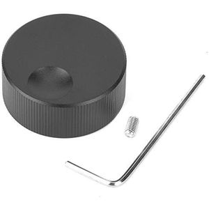 OKBY Volume Control Knop -32x13mm Volume Control Knop Zwart Frosted Solid Aluminium Knop voor 6mm Potentiometer