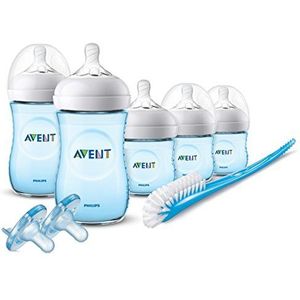 Philips Avent Natural Baby Fles Blauw Gift Set, SCD206/12