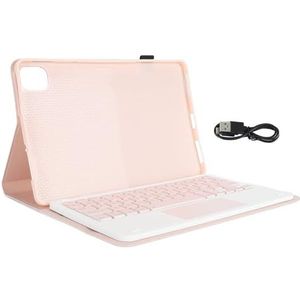 11 Inch Tablettoetsenbord, Lichtgewicht Verwijderbare Magnetische Tablethoes met Toetsenbord voor Mi Pad 5 en 5 Pro (PINK)