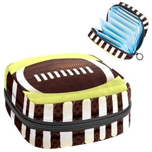 Opbergtas voor maandverband, menstruatiecup zakje tampon tas, menstruatiepads, houder organizer voor vrouwen en meisjes, realistisch voetbal