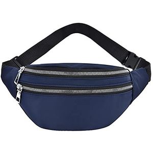 Kisbeibi Bum Bag Sport Oxford Doek Heuptas Verstelbare Fanny Pack voor Outdoor Sport voor Mannen Vrouwen (Blauw)