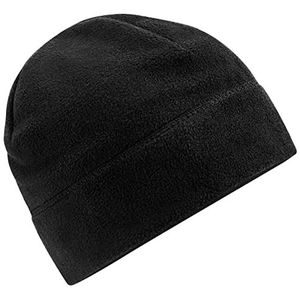 Beechfield B244R Gerecycleerde Fleece Pull-On Beanie, Zwart, S-XL