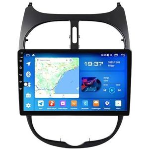 Android 11 Dubbel Din Stereo Auto Multimedia Radio Voor Peugeot 206 2004-2008 9 Inch Dubbel Din Auto Stereo Head unit Ondersteuning 4G WIFI Bluetooth Stuurbediening Carplay(A500S 4G+WIFI 8-Core 4G 64G