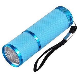 Mini Draagbare nageldroger, flitslicht voor LED UV Gel Curing, 9 LEDs 395nm UV zaklampen, Nail Art Paars Licht Lamp (Groen)