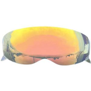 Motorhelm vizier lens, Helmvizier, Verborgen Helmschild Binnenlens Vizier Uv-Cut Helmgezicht Motorhelmschild Accessoires Onderdelen (Alleen for Goud-daggebruik)(Revo Clear Red-day and Night)