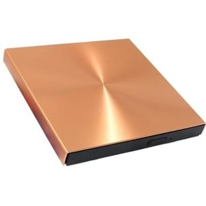 Omhulsel Van Aluminiumlegering USB3.0 Externe Dvd-brander Cd-speler Notebook Schijf Optisch Station Heldere Beeldkwaliteit Stabiele Audio(Golden)