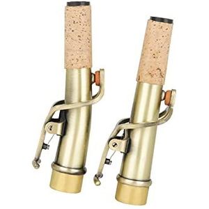 Saxofoon onderdelen 2 Stks/set Saxofoon Rechte & Bend Neck Messing Materiaal Sax Muziekinstrument Onderdelen Vervanging