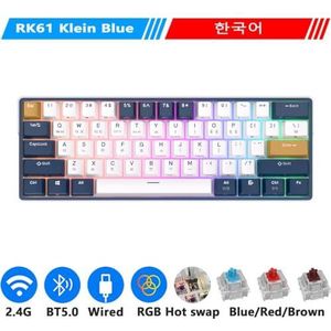 QPSJXN Compact 61 mechanisch toetsenbord RETRACLOL RGB (Koreaans klein blauw)