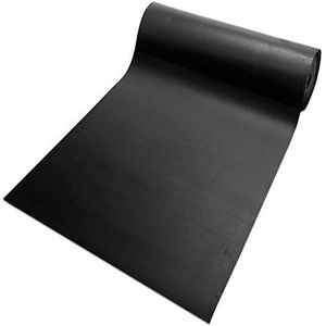 rubberen plaat NR/SBR. Dikte: 1 mm massief rubber, rubberen mat voor afdichting, isolatie, vloerbedekking enz. 12 maten selecteerbaar, 120 x 250 cm