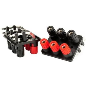2 Stks/partij WP6-10A 6 Pole Externe Banaan Jack 6Pin Audio Speaker Versterker Draad Clip LED Lente Terminal Schakelaar Conenctor Socket