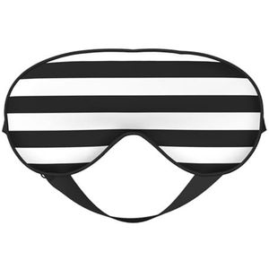 Strepen Zwart Wit Afdrukken Veelzijdige Slaap Oogdekking Zacht Oogmasker Omkeerbaar voor Meditatie & Reizen Oogmasker Unisex