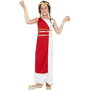 Grecian Girl Costume, Red, with Robe & Headpiece, (M)