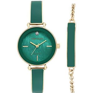 Anne Klein Klassiek horloge AK/3620GNST, groen parelmoer, Modieus