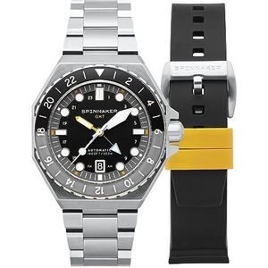 Spinnaker Heren 44mm Dumas Harbour Japans automatisch horloge met massief roestvrij stalen armband SP-5119, Harbour Grey, armband