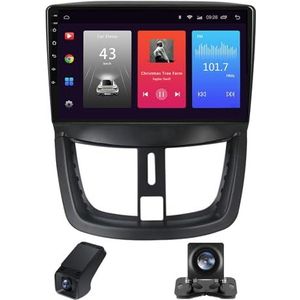 Android 14 autoradio geldt voor Peugeot 207 2006-2015 met Carplay Android Auto 4GLTE 5GWiFi 9 inch autoradio 2 Din met Bluetooth/stuurbediening achteruitrijcamera GPS-navigatie(C30 Pro)