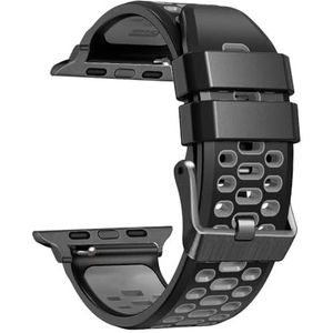 INSTR Siliconen band voor Apple Horloge Ultra2/ultra 49mm Horloge Armband Voor iwatch Serie 9 8 7 6 5 4 3(Color:Grey and black,Size:49mm)