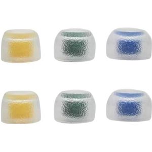 Zwfjcmsa Brede Boring Versie Siliconen Oordopjes Audiofiele Muzikant Oortelefoon Tips Voor IEMs Matte Textuur 3 Paar (S/L/M)
