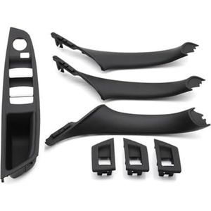 Handgrepen Het Interieur Auto Set Handgrepen Voor Auto-interieurdeuren Voor BMW 5-serie F10 F18 523, 525 En 528, 9 Kleuren, LHD, Beige Zwart Koolstofvezel, 7 Stuks(‎Model B Black)
