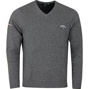 Callaway Golf Heren Odyssey lange mouw V-hals trui - Houtskool Heide - M