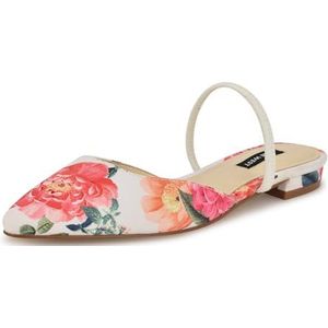 Nine West Gorga Mule voor dames, Witte zomer bloemen Print Multi 140, 41 EU