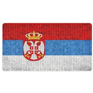 Vlag van Servië Mode Bureau Muismat Antislip Gaming Muismat Accessoires Decor 40X75cm