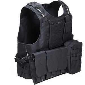 Milaloko Tactisch tactisch vest, tactisch vest, militair Molle-vest, storm, bord, camouflagevest