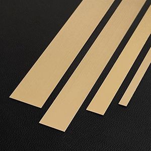 Molding Trim Gemetalliseerde Afwerking Kit Strip, 10 m gemetalliseerde lijst- en wandversiering Zelfklevende spiegelachtige afgewerkte muurrandstrip, flexibele ultradunne decoratieve rand(Gold Brushed