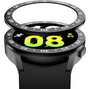 GIOPUEY Bezel Ring Compatibel met Samsung Galaxy Watch 5 44mm, Bezel Styling Ring beschermhoes, Aluminium metalen beschermende horlogeband - A-zwart
