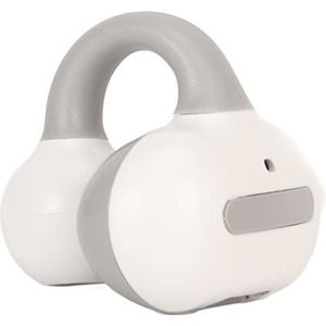 Draadloze Koptelefoon met Oorclip, HiFi-clip op -headset met één Oor, Handig voor Hardlopen (Grijs)