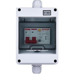 IP65 waterdichte verdeeldoos met lekonderbreker met wisselstroomonderbreker (5-weg box met RCBO, 32 A)