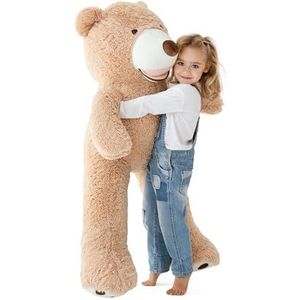MKS. Enorme teddybeer XXL knuffelbeer 100 cm grote pluche beer - originele teddybeer bruin