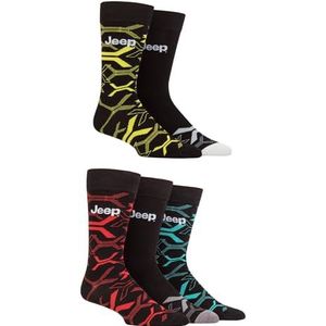 Jeep Bamboe sokken voor heren, 5 stuks, ademende vrijetijdssokken voor dagelijks gebruik, Meerkleurig, 40-45 EU
