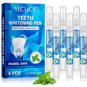 Tandenbleekpen - Tandenbleekgel Essence, 6 stuks Deluxe Kit, 5 minuten effectieve bleekstift voor volwassenen, geen gevoeligheid, mint