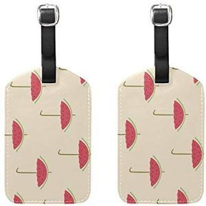 Bagage Labels,Watermeloen Paraplu Print Bagage Bag Tags Travel Tags Koffer Accessoires 2 Stuks Set